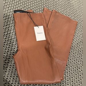 Theory lamb skin leather pants. NWT.